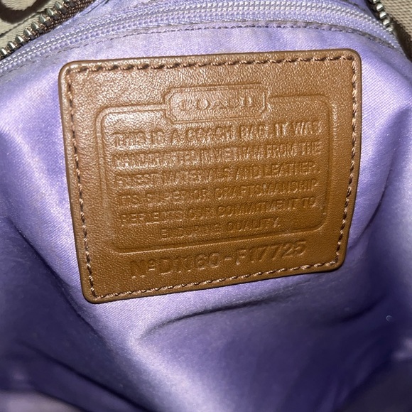 large brown monogram COACH tote, gently used very good condition - Picture 13 of 17